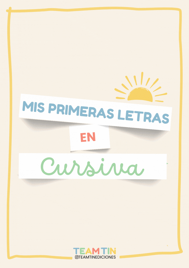 Vista animada del interior de Mis Primeras Letras en Cursiva