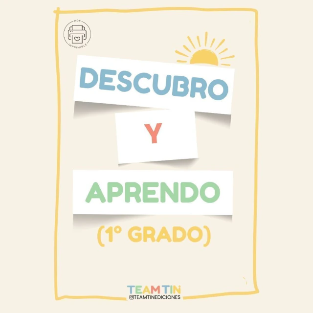 Portada real de Descubro y Aprendo 1° Grado