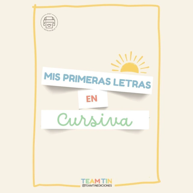 Portada real de Mis Primeras Letras en Cursiva